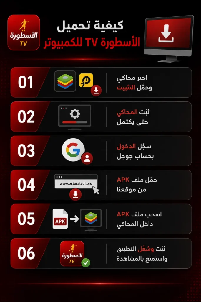 كيفية تحميل برنامج الأسطورة للكمبيوتر